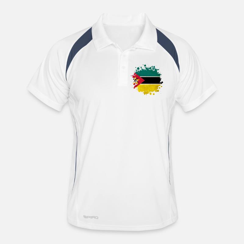 Design du drapeau du Mozambique Polo respirant Homme