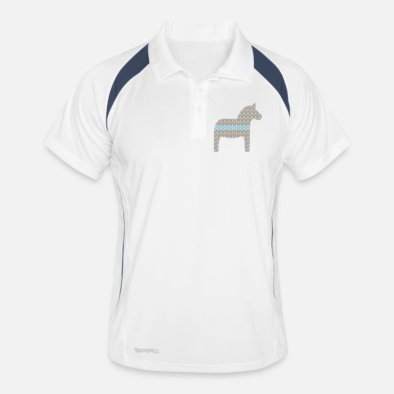 Dala Horse Knitting Pattern Scandinavian Christmas Men's Polo breathable