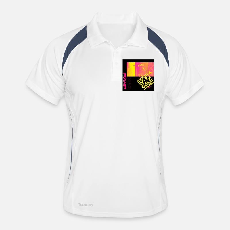 Graffiti urbain design au néon Polo respirant Homme