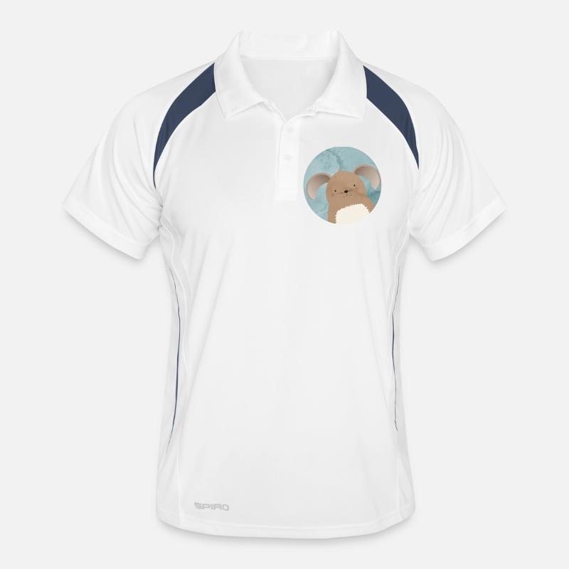 Lapin mignon avec des oreilles tombantes dans un patch aquarelle Polo respirant Homme