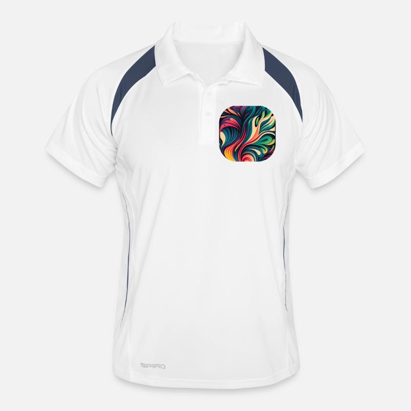 Abstract Men's Polo breathable