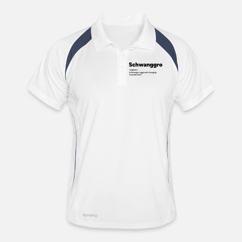 Schwangerschaft Schwanger Mutter Statement Eltern - Männer Polo atmungsaktiv - Weiß/Navy