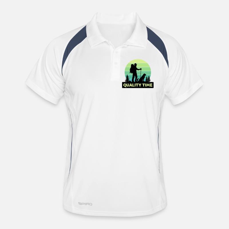 Nature Lovers Hiking Statement Mountaineering Mountains Men's Polo breathable