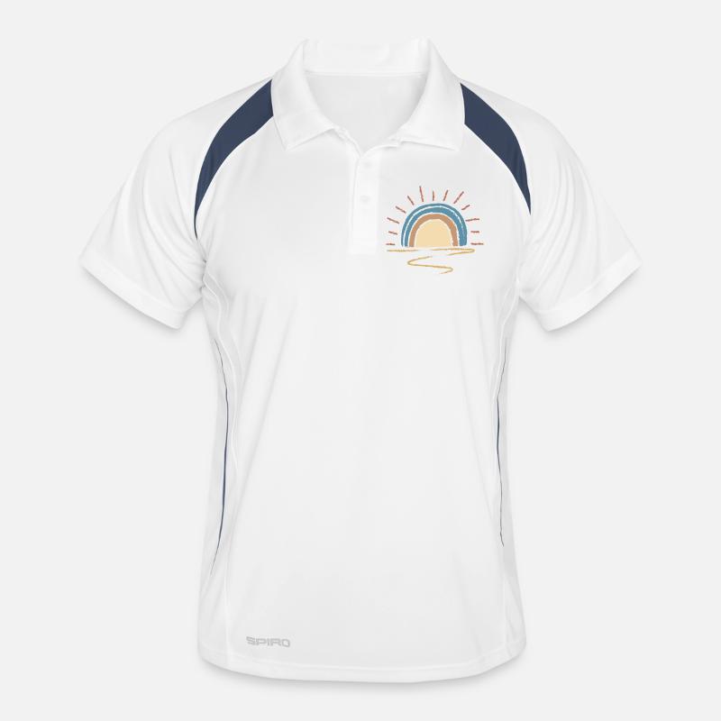 Pastel Sunrise Arc Men's Polo breathable