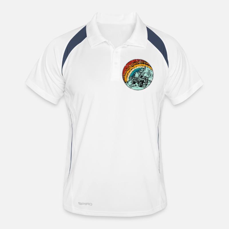 Jeep Trail Under Rainbow Peaks Men's Polo breathable