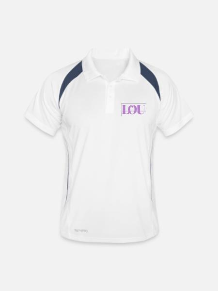 Lou - Polo respirant Homme - blanc/marine