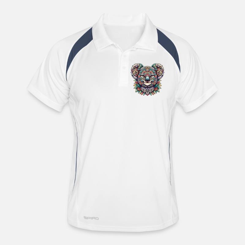 Koala décoré de Mandalas Polo respirant Homme