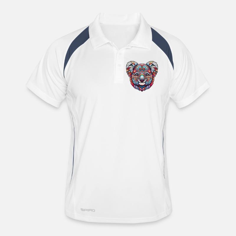 Koala décoré de Mandalas Polo respirant Homme