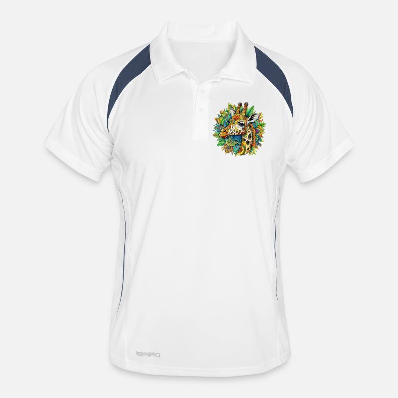 Girafe décorée de Mandalas Polo respirant Homme