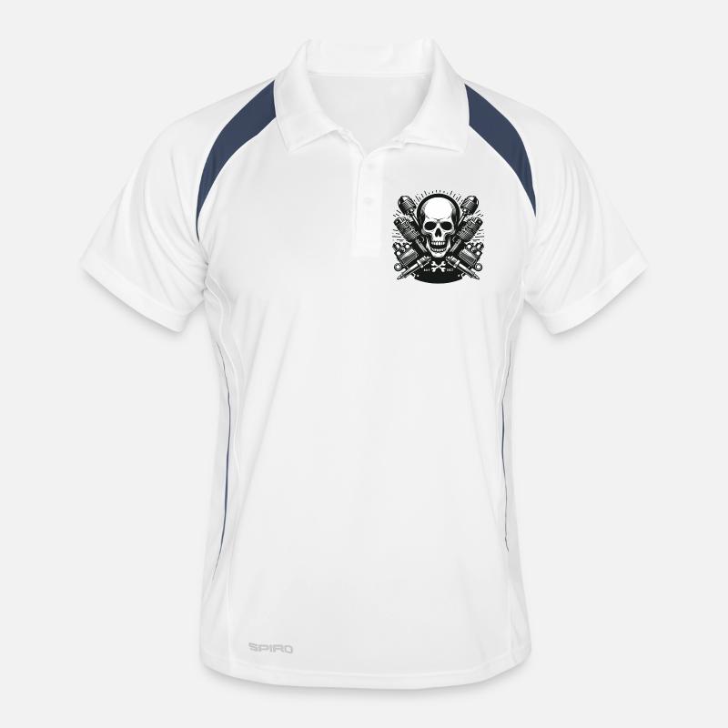 Biker Skull Design 3 Men's Polo breathable
