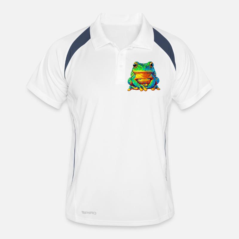 Frog - Men's Polo breathable - white/navy