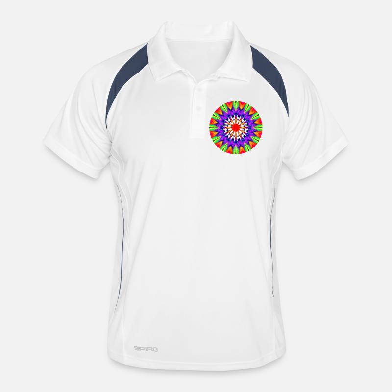 Kaleidoskop Mandala Farbrausch Männer Polo atmungsaktiv