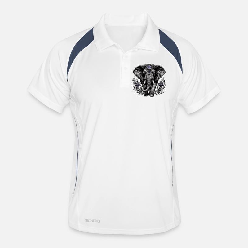 Éléphant avec coiffe Polo respirant Homme