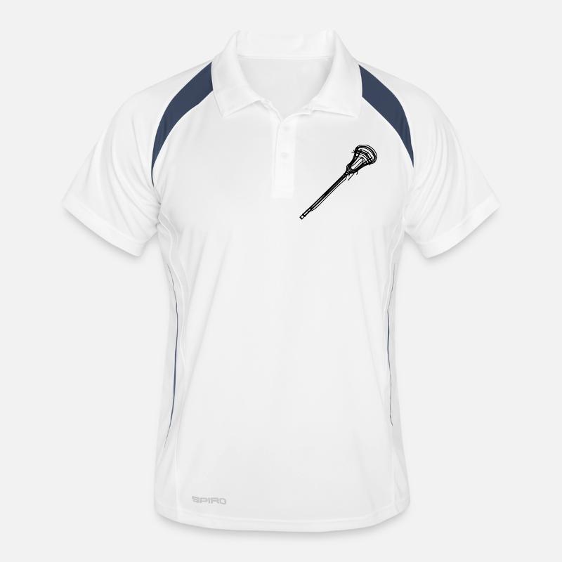 Lacrosse Stick Sketch Men's Polo breathable