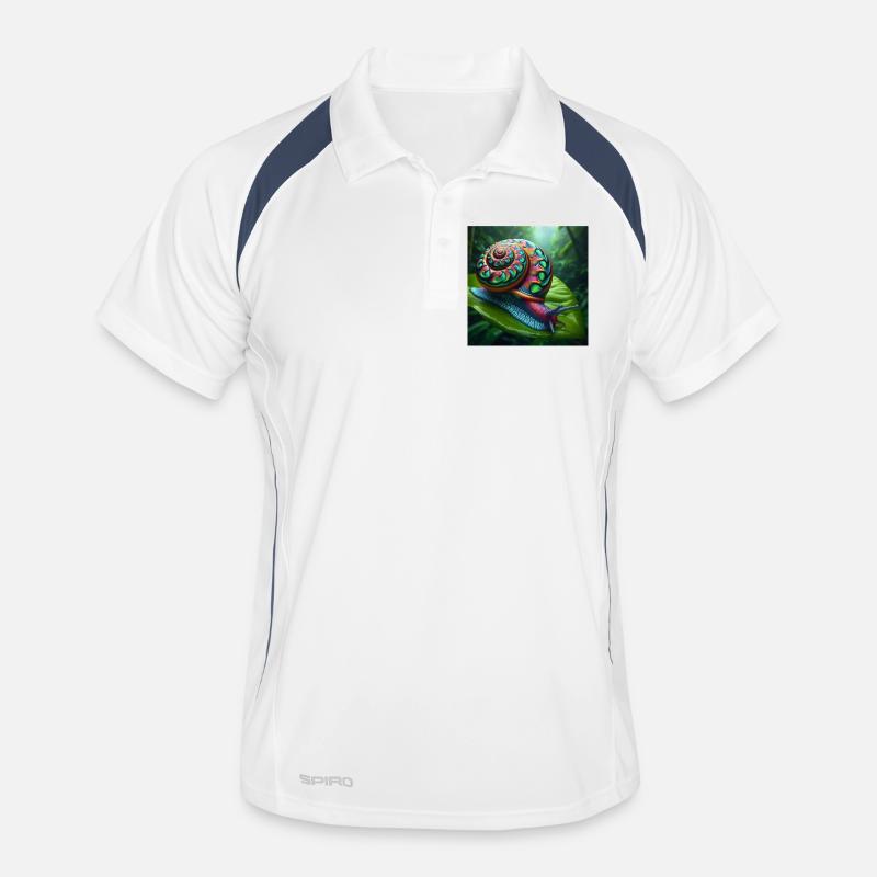 Multicolored Snail Men's Polo breathable