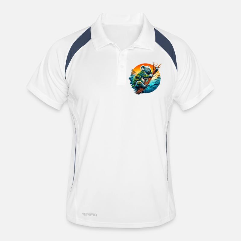 Koala - Men's Polo breathable - white/navy