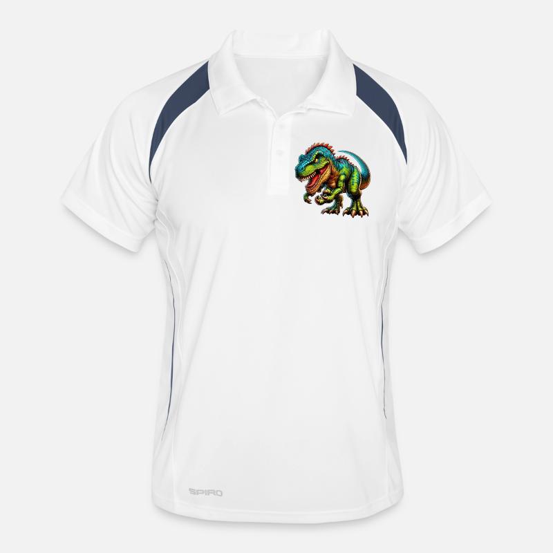 Dinosaur - Men's Polo breathable - white/navy