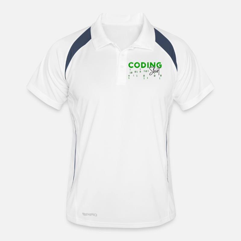 Coden Développeur Programmeur Développeur Web Dicton - Polo respirant Homme - blanc/marine