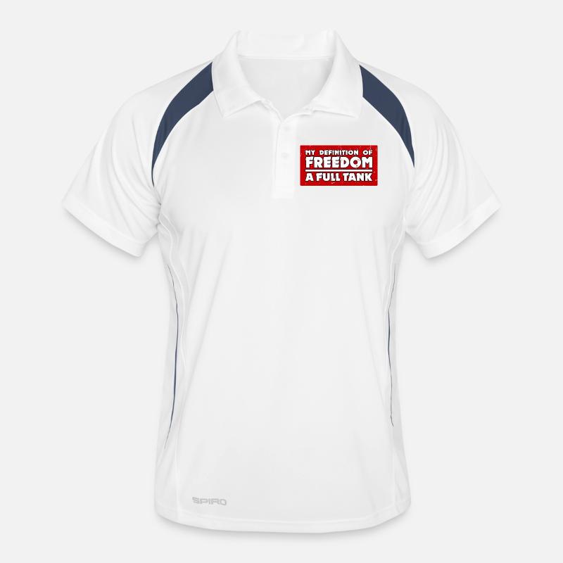 Petrol pump statement refuelling with electrical energy Men's Polo breathable