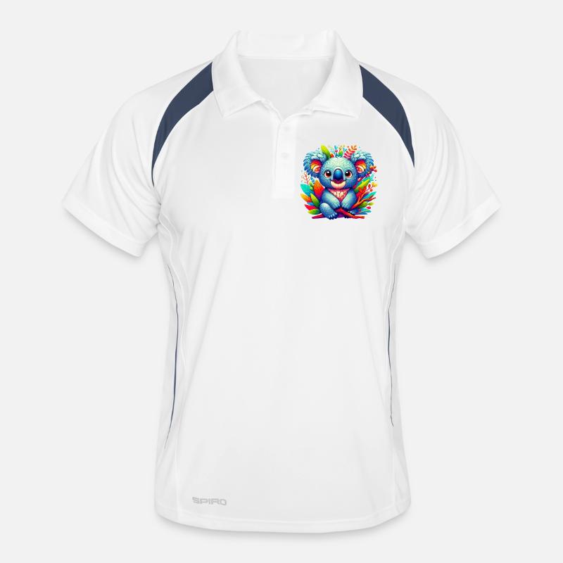 Koala - Men's Polo breathable - white/navy