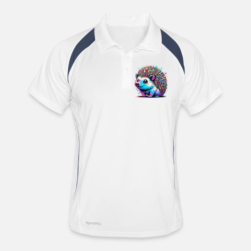 Hedgehog - Men's Polo breathable - white/navy