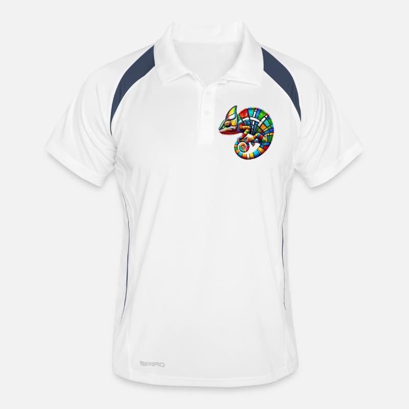 Chamäleon Mondrian Männer Polo atmungsaktiv