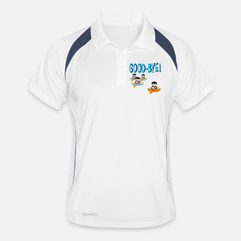 ADDIO DIO - Polo traspirante per uomo - bianco/navy