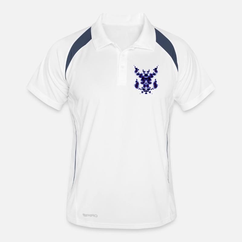 Rohrschachblau Männer Polo atmungsaktiv