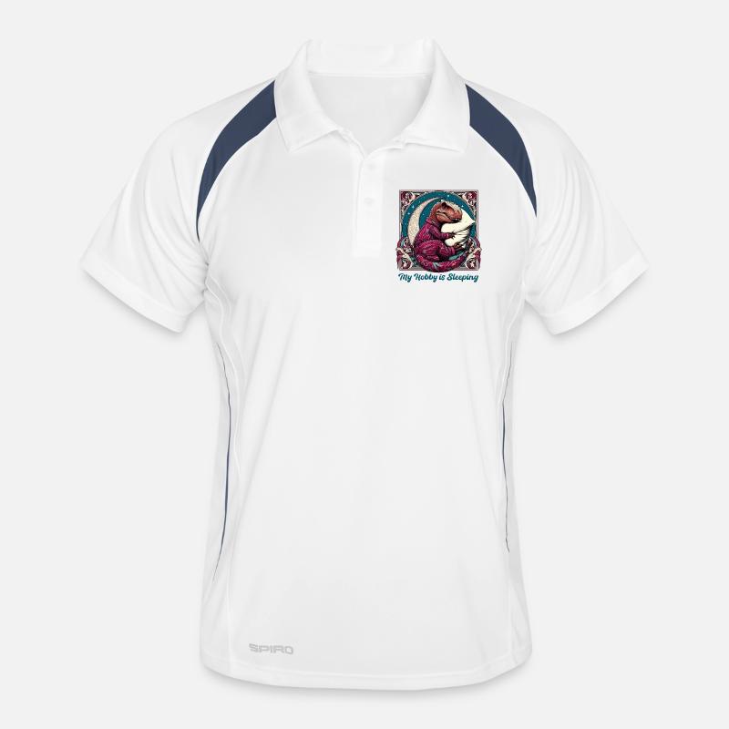T-Rex Sleeping Hobby Gift Men's Polo breathable