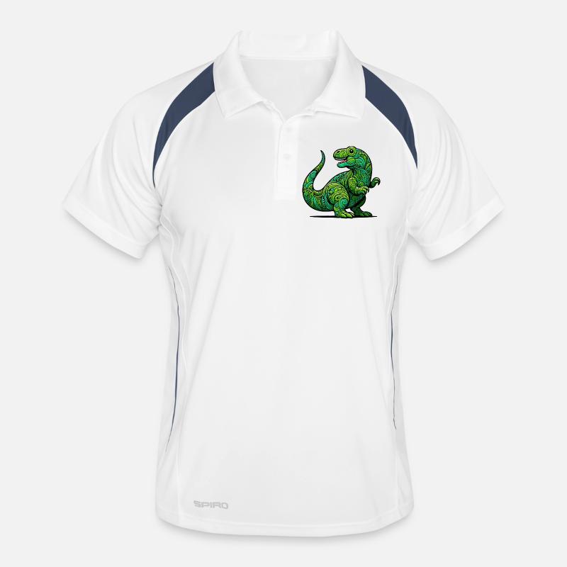 Dinosaur - Men's Polo breathable - white/navy