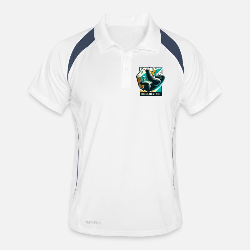 Bouldern Gorilla Geschenk Männer Polo atmungsaktiv