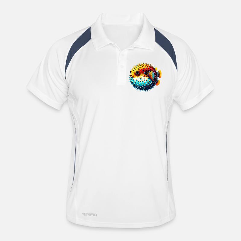Kugelfisch Männer Polo atmungsaktiv