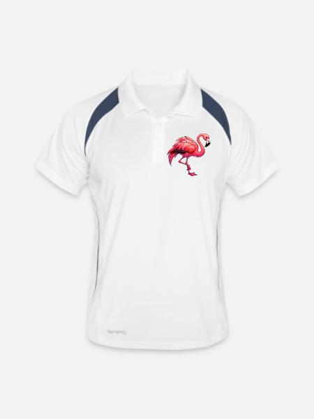Flamingo - Men's Polo breathable - white/navy - Front