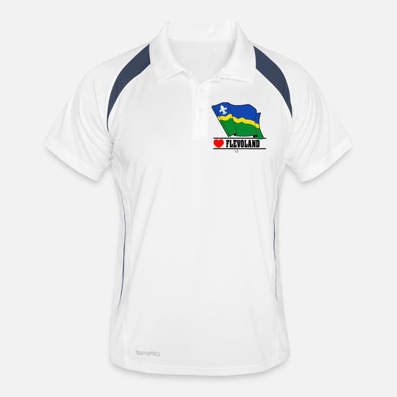 Flagge Flevoland Herz FLEVOLAND Männer Polo atmungsaktiv