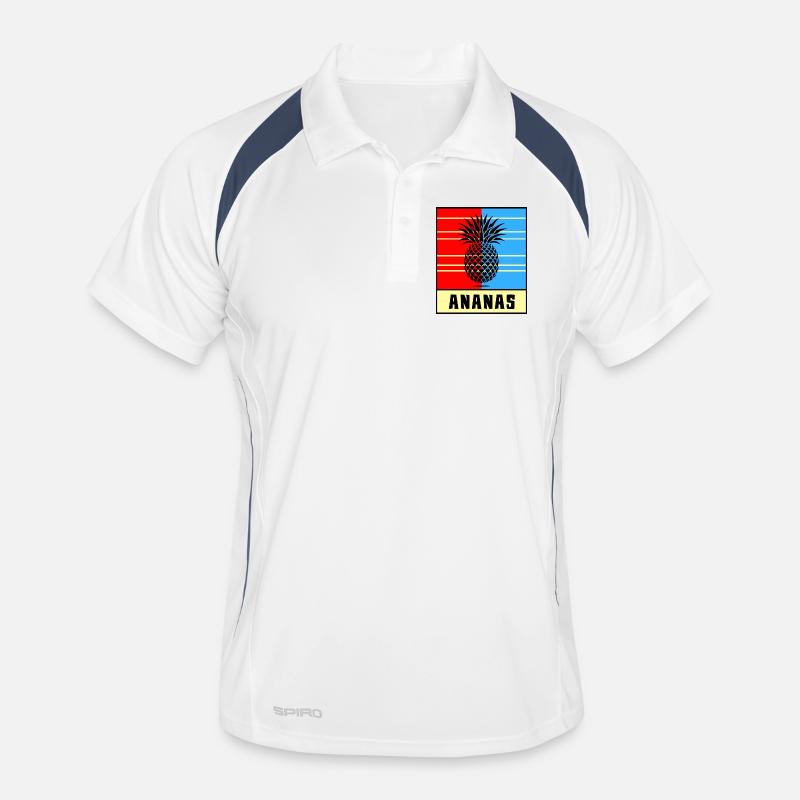 Style pop à l’ananas – Rouge et bleu Polo respirant Homme