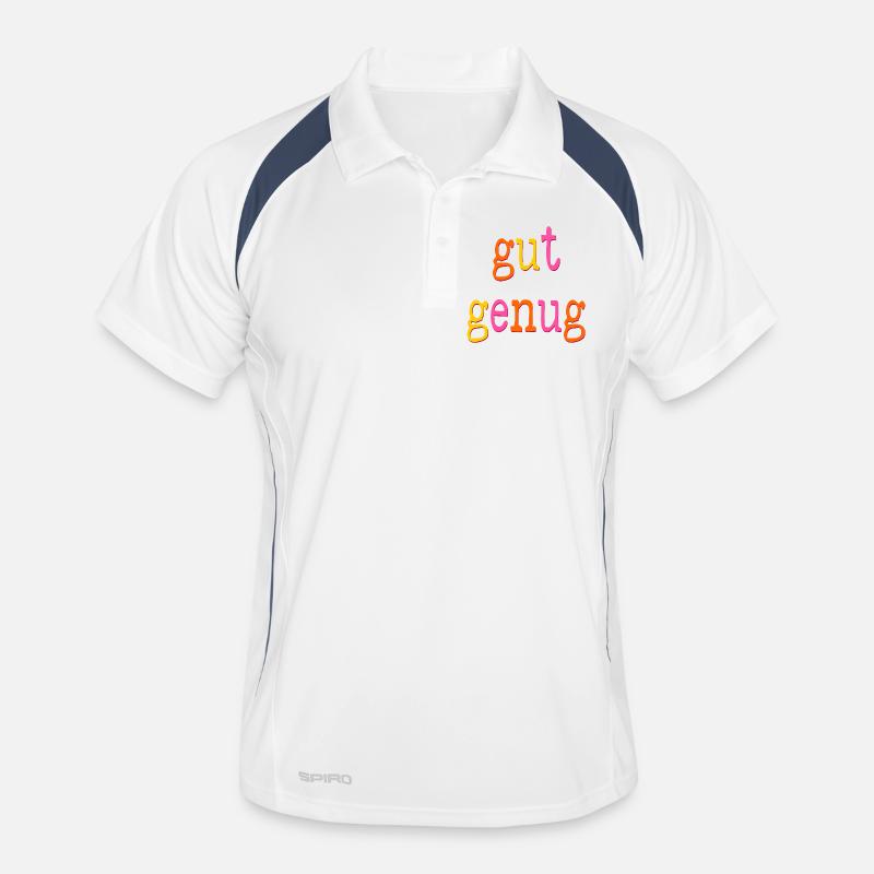 SELBSTWERT ÜBUNG GUT GENUG SEIN - Männer Polo atmungsaktiv - Weiß/Navy