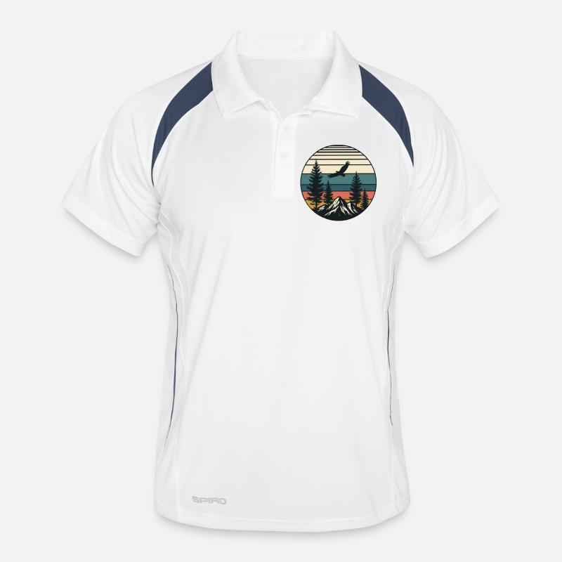 Retro Vintage Landschaft Männer Polo atmungsaktiv