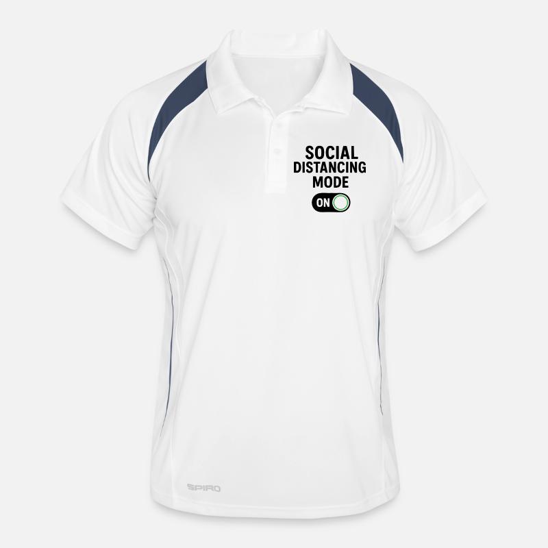 Mode de distanciation sociale activé Polo respirant Homme