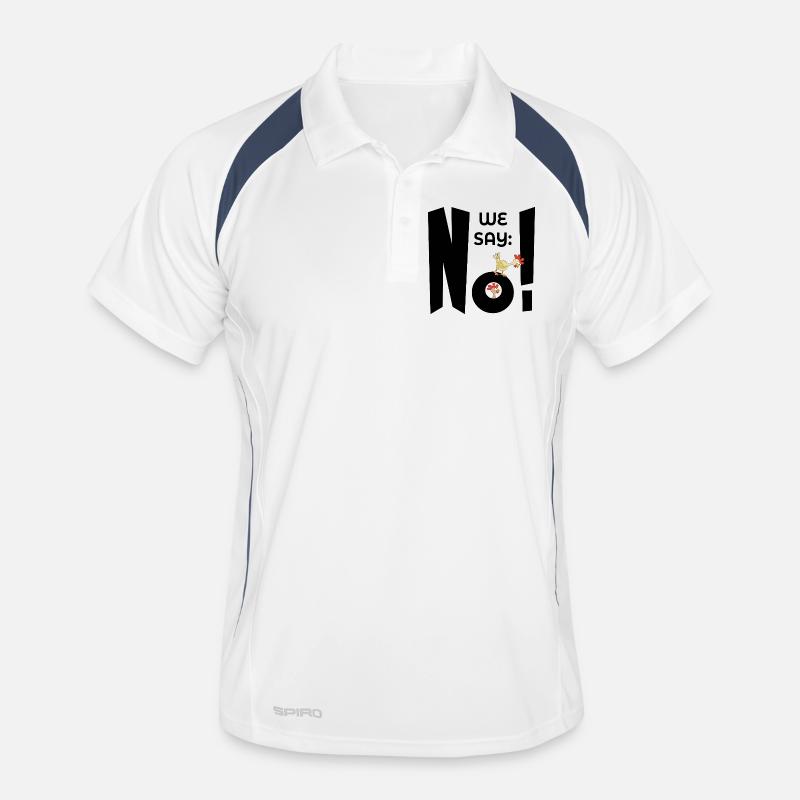 FUNNY PROTEST NO CHICKEN Men's Polo breathable