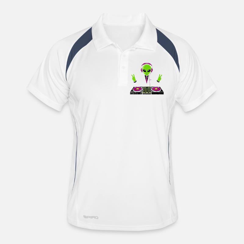 DJ extraterrestre avec des écouteurs néon Polo respirant Homme