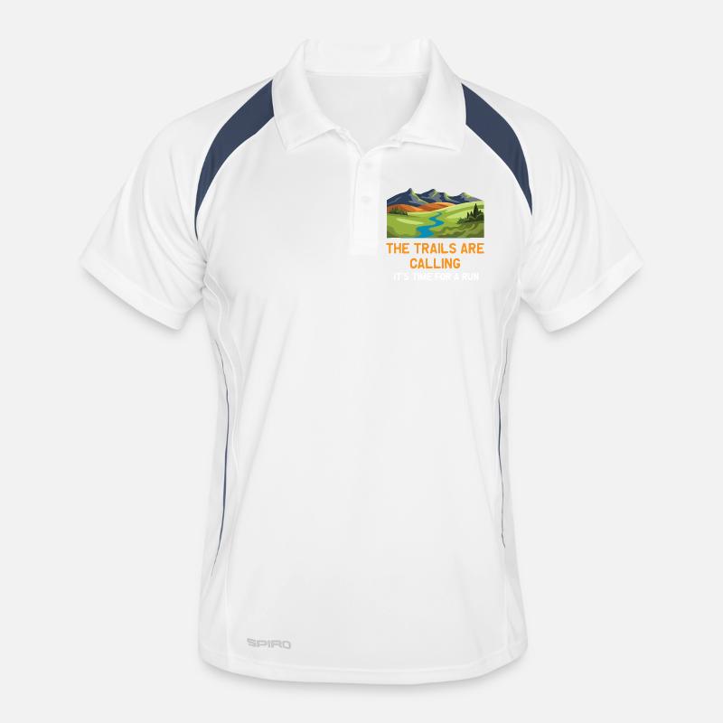 The Trails Are Calling - It's Time for a Run Men's Polo breathable