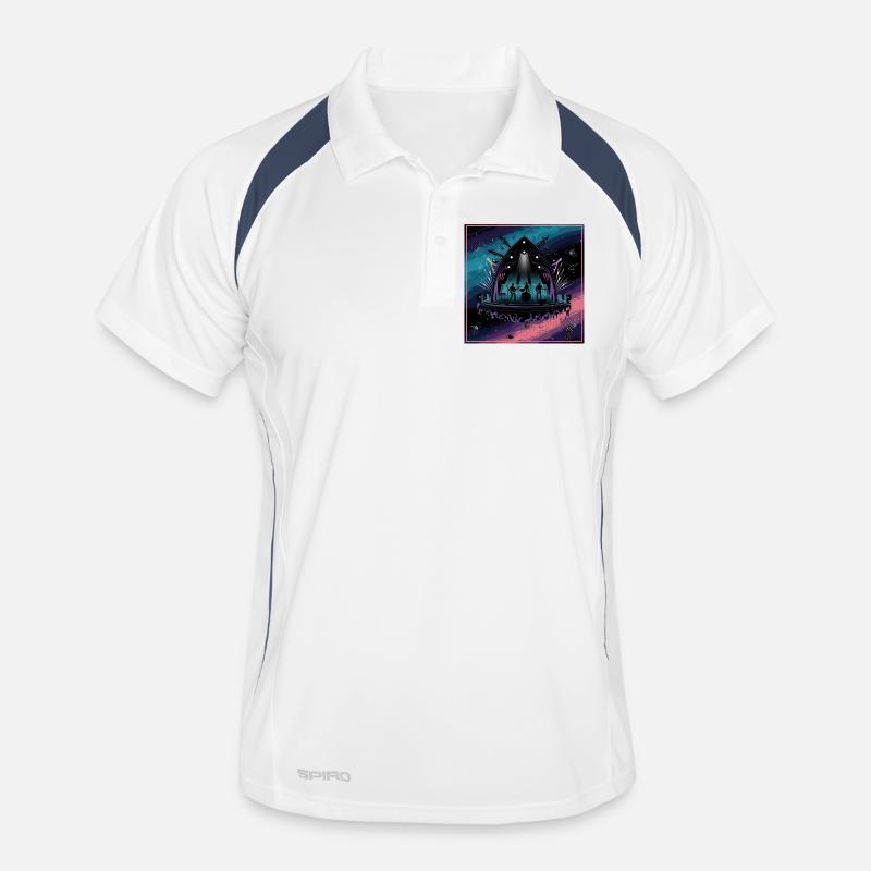 Celestial Concert Stage Design Men's Polo breathable