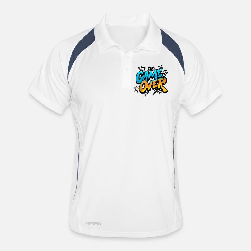 Game Over Graffiti Style Design Männer Polo atmungsaktiv