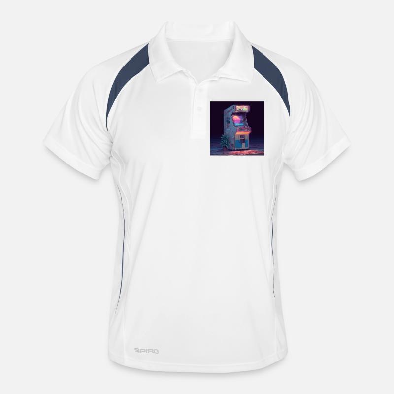 Machine d’arcade rétro – Neon Gaming Vibes Polo respirant Homme
