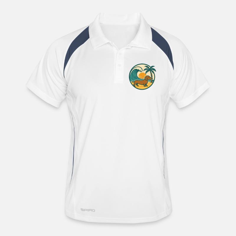 Coucher de soleil sur la plage du teckel Polo respirant Homme