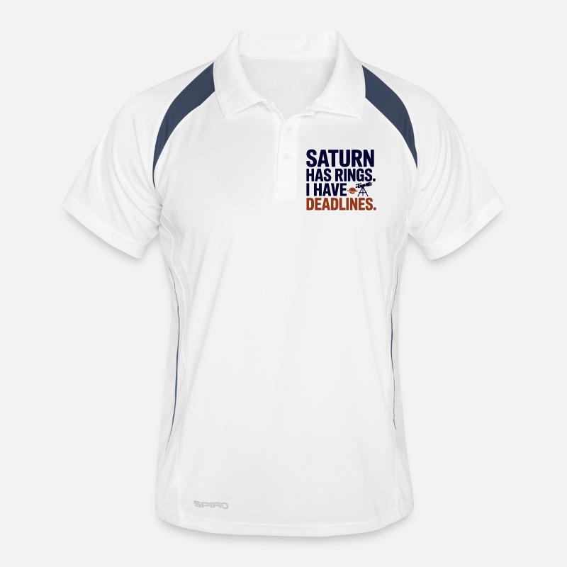 Saturn Rings I Have Deadlines  Men's Polo breathable