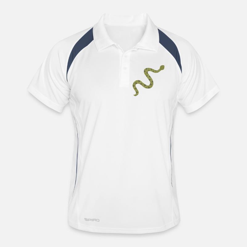 illustration de serpent vert vibrant Polo respirant Homme