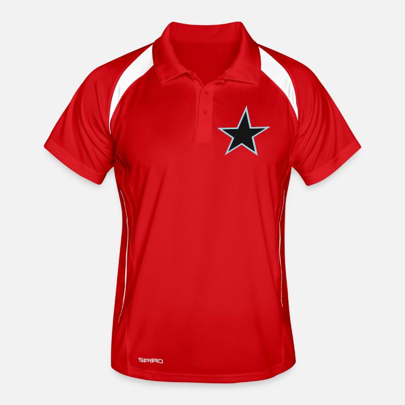 Abstract Colorful Star Drawing Men's Polo breathable