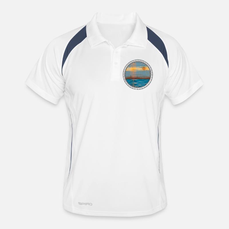 Sunset on the water Men's Polo breathable