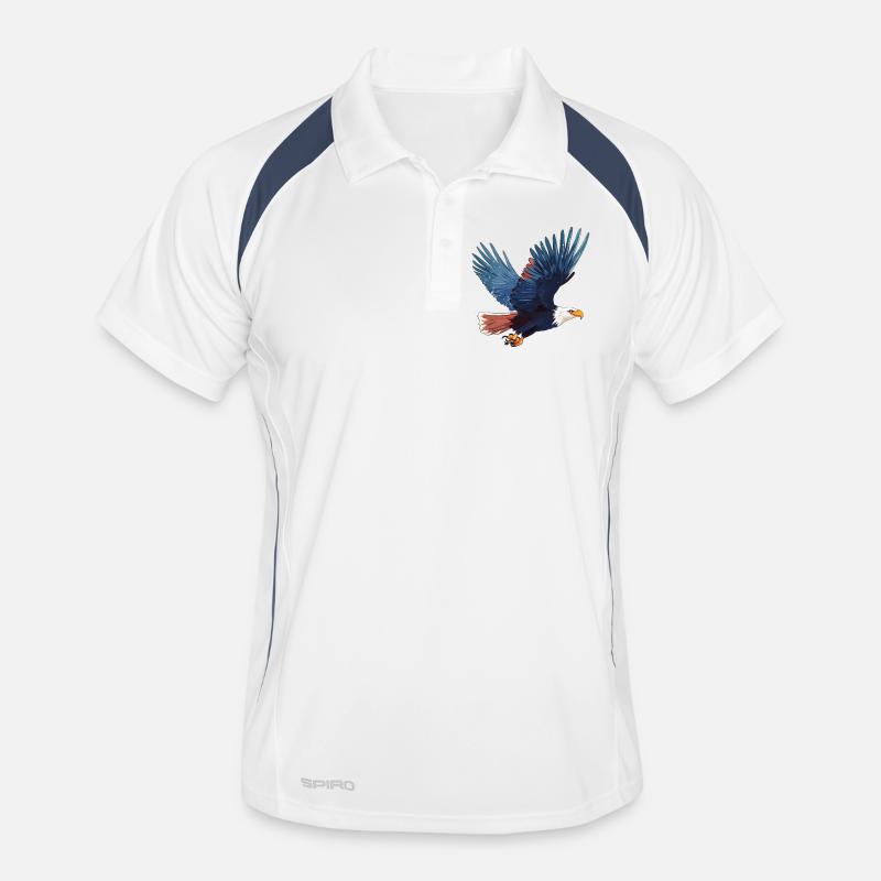 White-tailed eagle in flight Men's Polo breathable